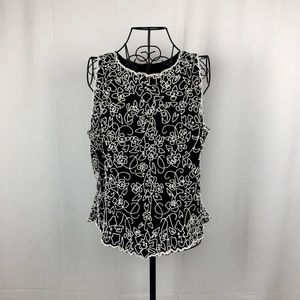 JKara beaded sleeveless top XL